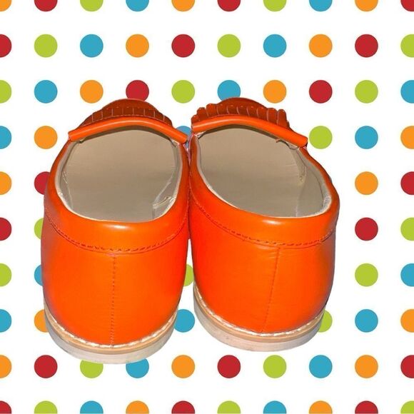 Janie and Jack orange loafers with fringe style design on top. Ntn! - Picture 8 of 11